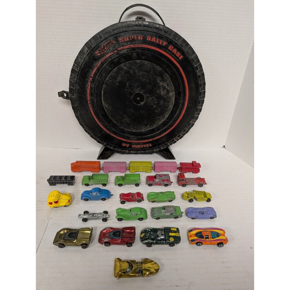 3 Hotwheels Redlines & A Lot Of Tottsie Cars W/ 1968 Hotwheels Case